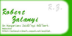 robert zalanyi business card